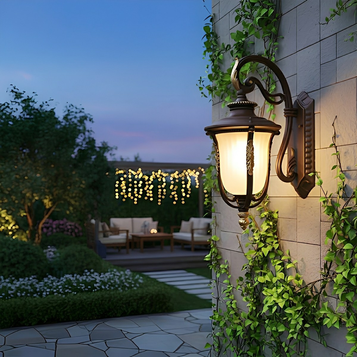 Vintage Classic Waterproof Outdoor LED Porch Light Exterior Wall Lights