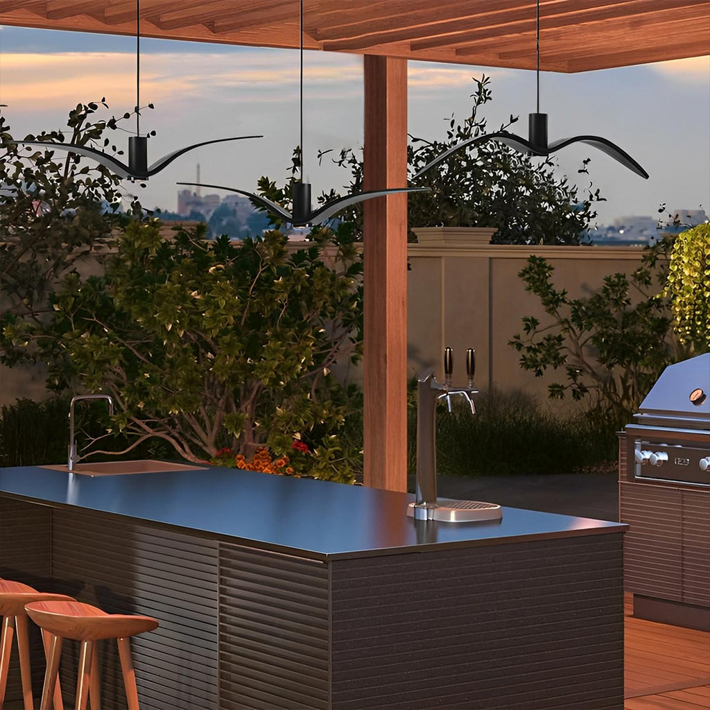 Modern Outdoor Waterproof Seagull Bird LED Ceiling Pendant Lights
