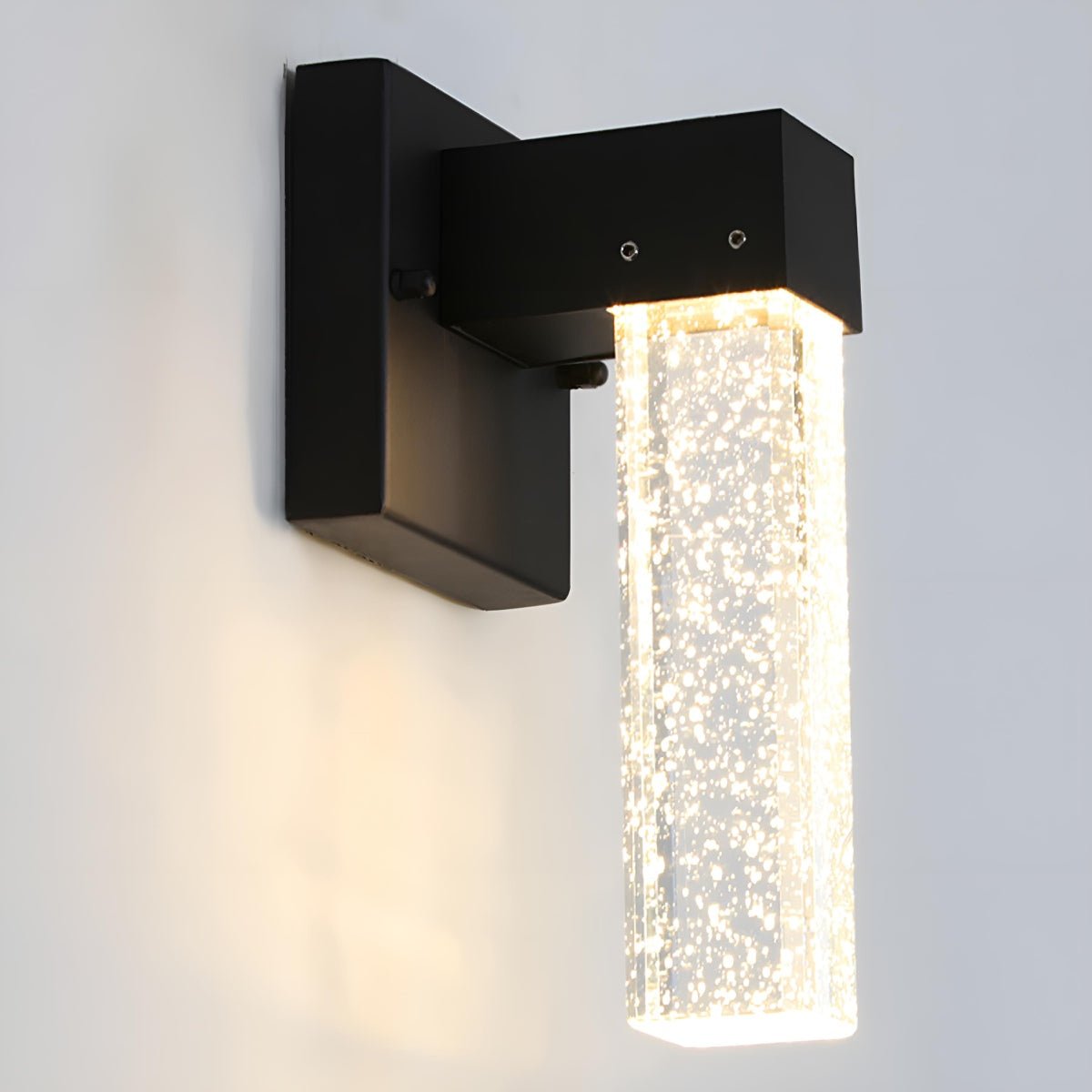 Modern Waterproof Square Long Strip Crystal LED Outdoor Wall Light
