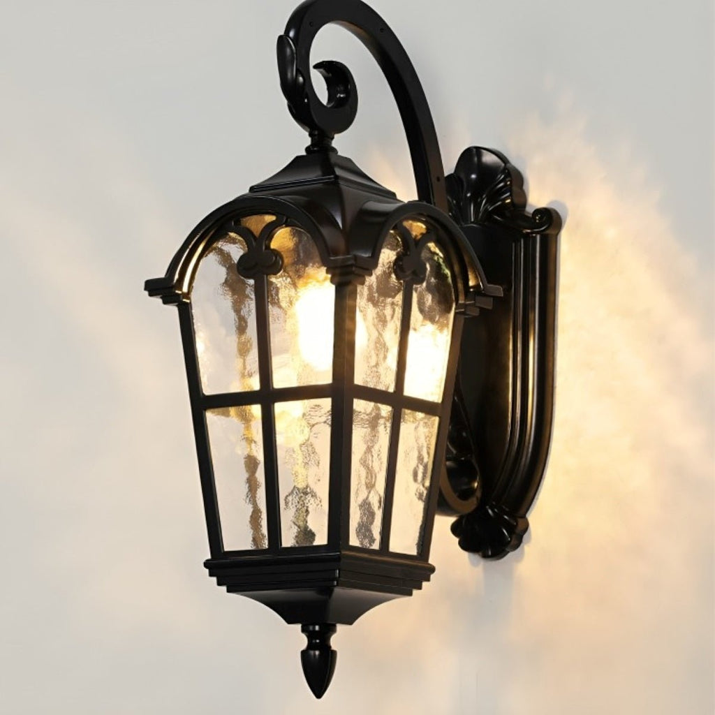 Rustic Ancient Rome Cross Waterproof Outdoor LED Porch Wall Light