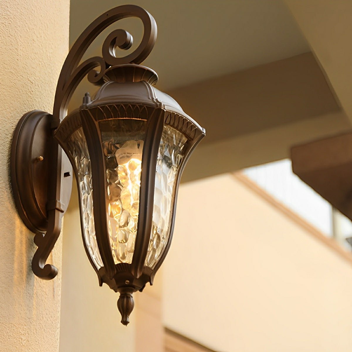 Vintage Waterproof Hexagonal Dome Outdoor LED Porch Light Exterior Wall Lights